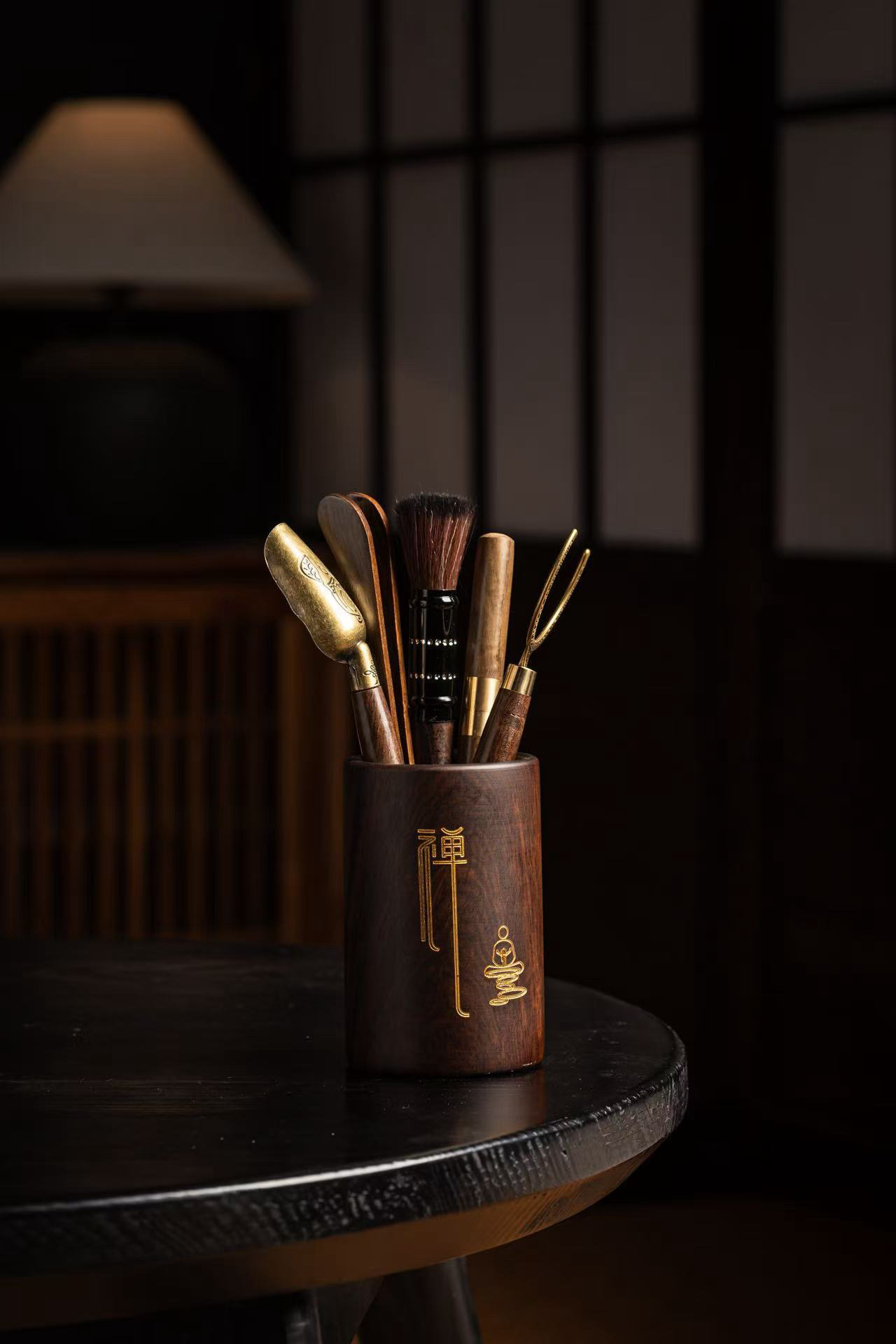 黑檀木茶具收纳整理配件六件套高档系列