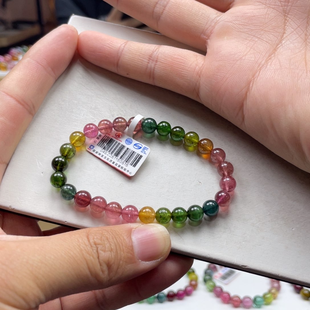 碧玺手串未镶嵌6.5mm.mmmmmmmmm