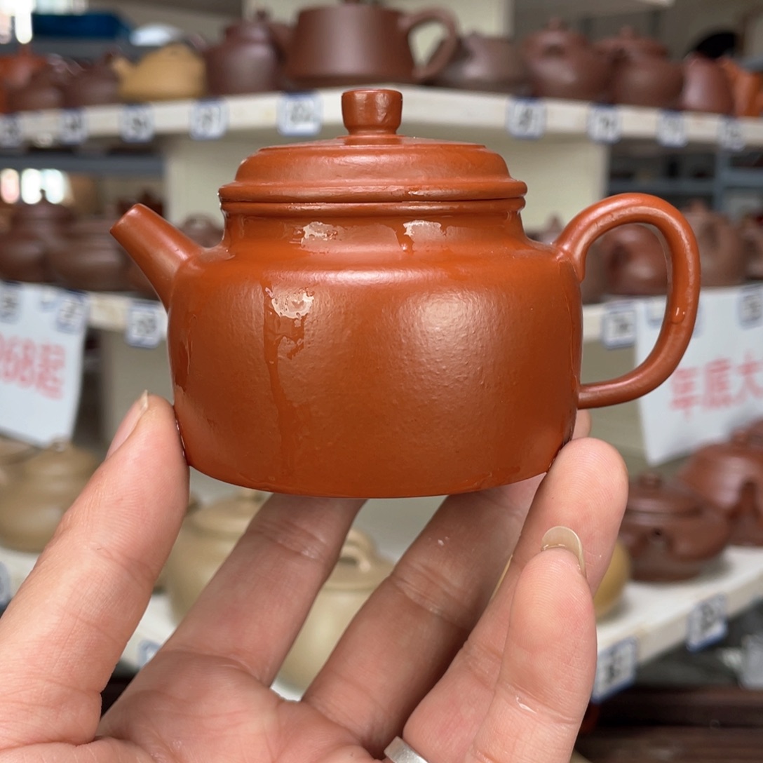 紫砂茶壶小煤窑朱泥全手工130毫升