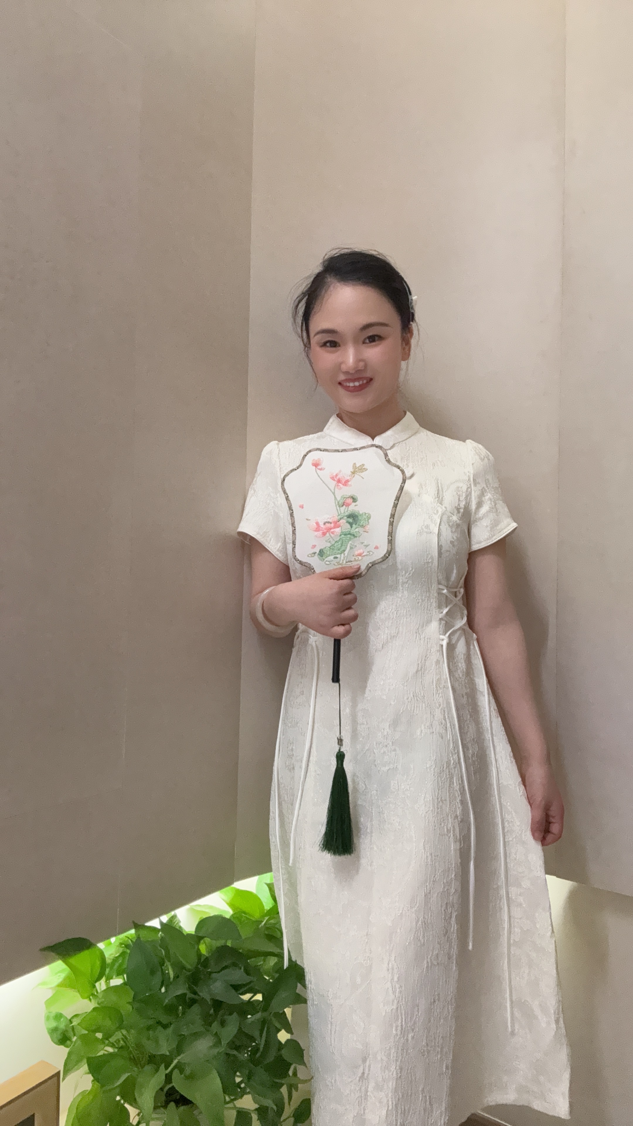 【小钱钱】气质拼接复古日常旗袍半圆襟短袖夏季长旗袍双层提花时尚