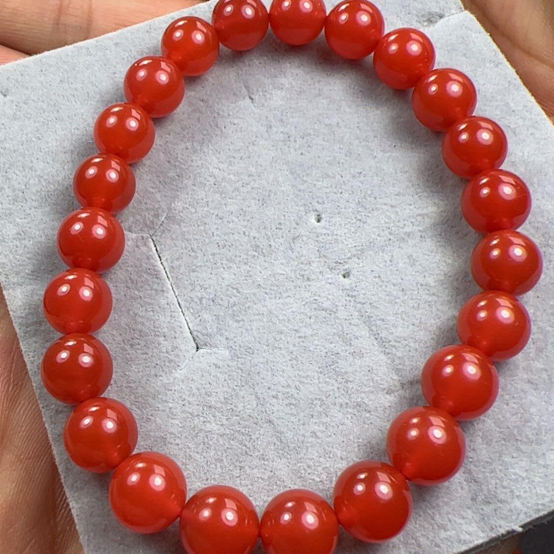 南红玛瑙手串未镶嵌