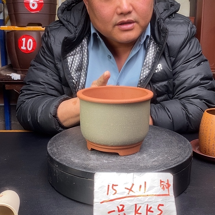 紫砂花盆货号一只K5