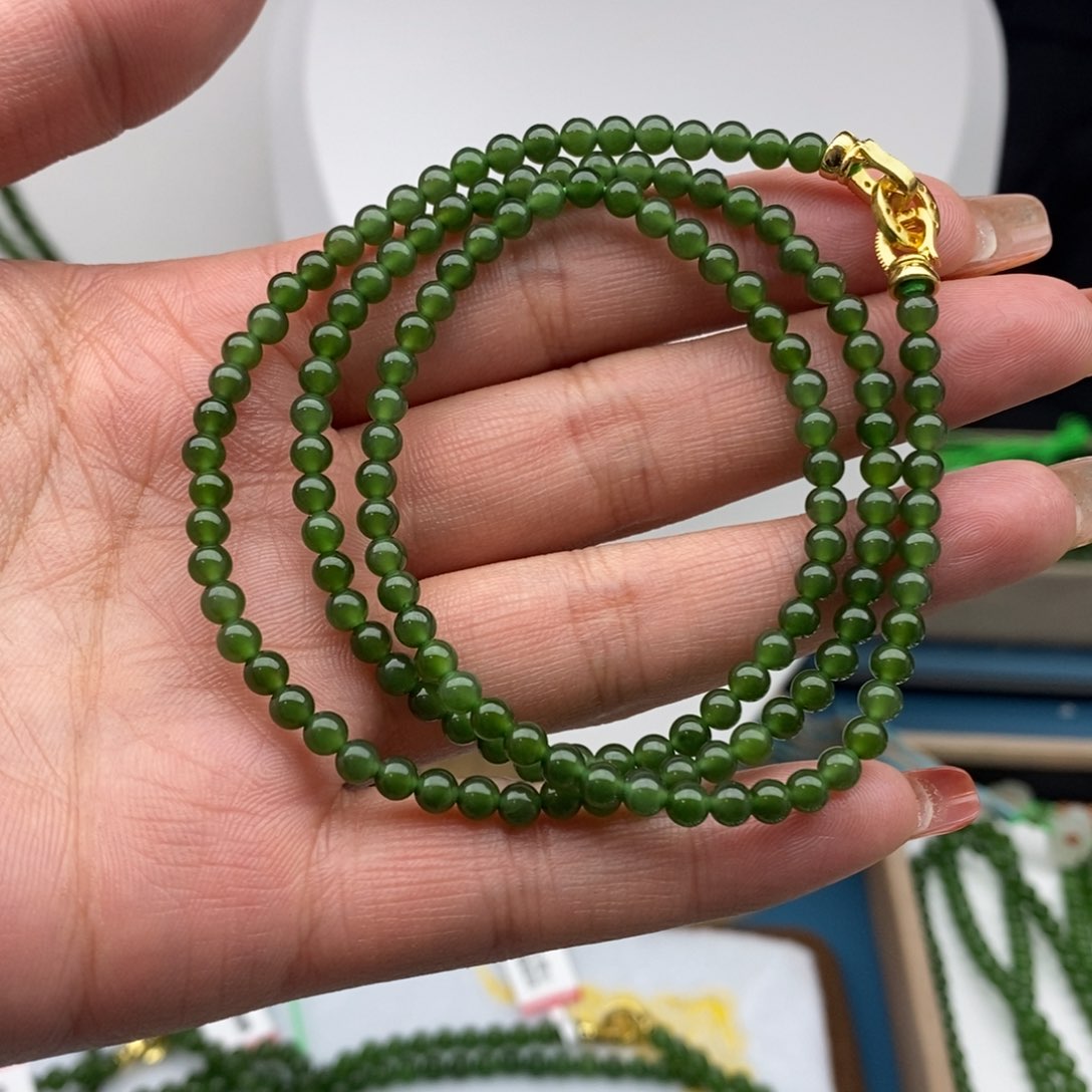 和田玉（碧玉）颈饰未镶嵌4