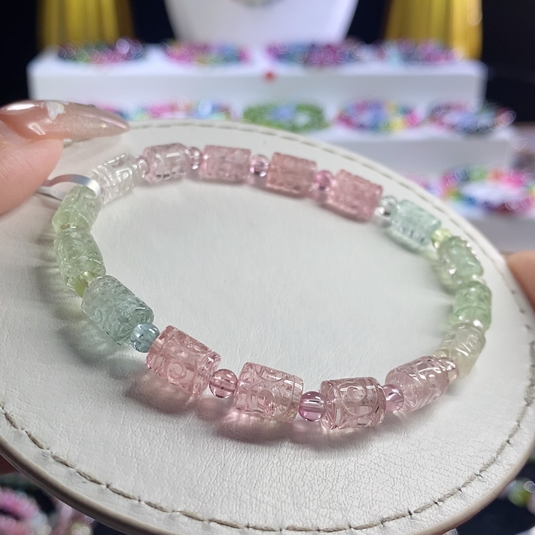 未镶嵌手链碧玺回纹