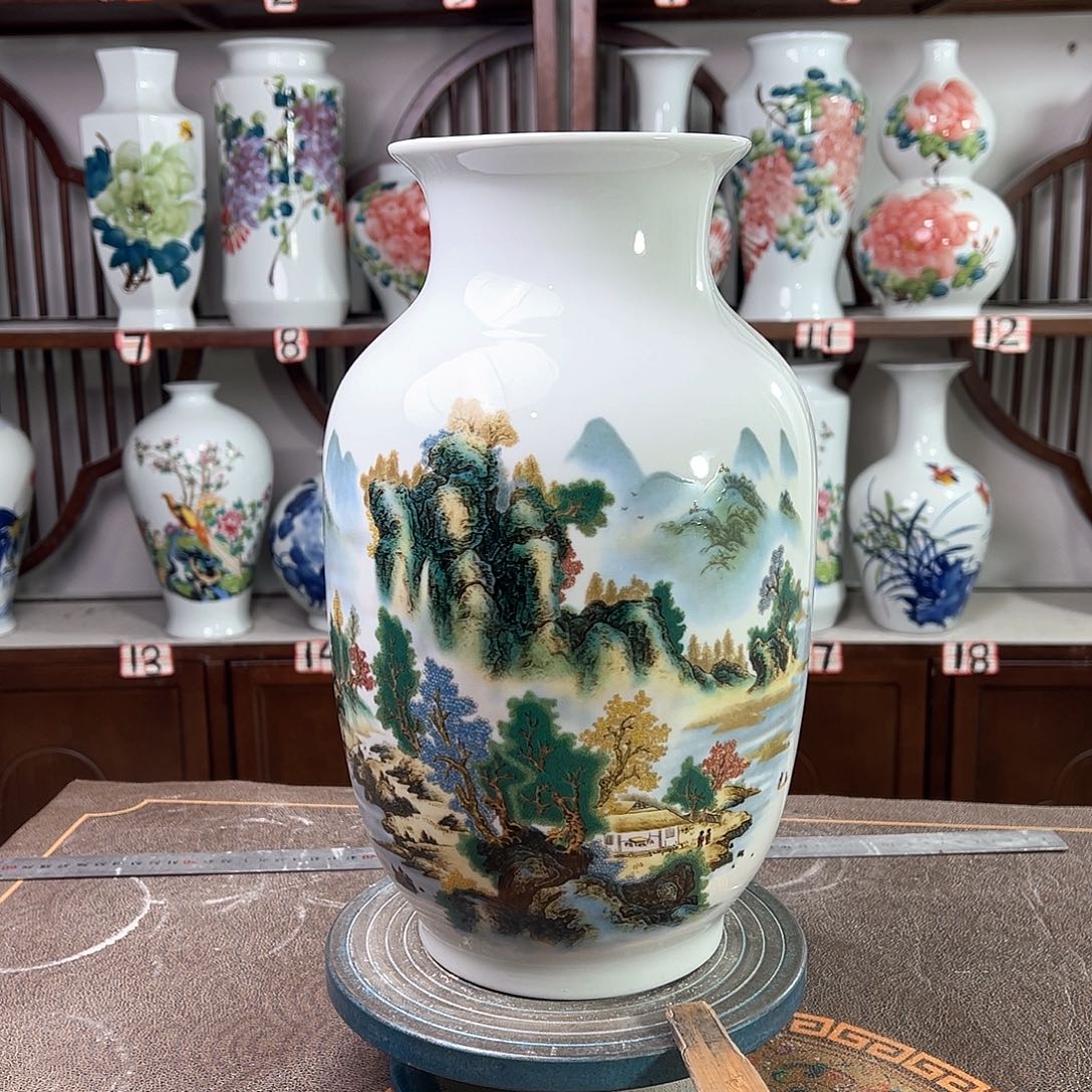 摆件景德镇陶瓷大冬山川