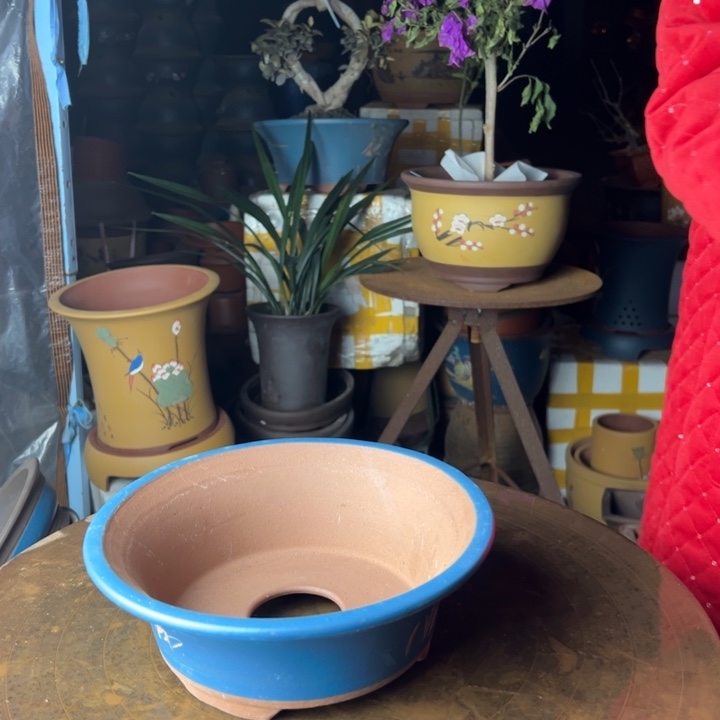 紫砂23+23蓝色票口山水