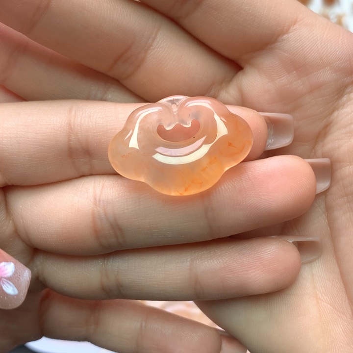 玛瑙/玉髓未镶嵌玛瑙福利祥云锁