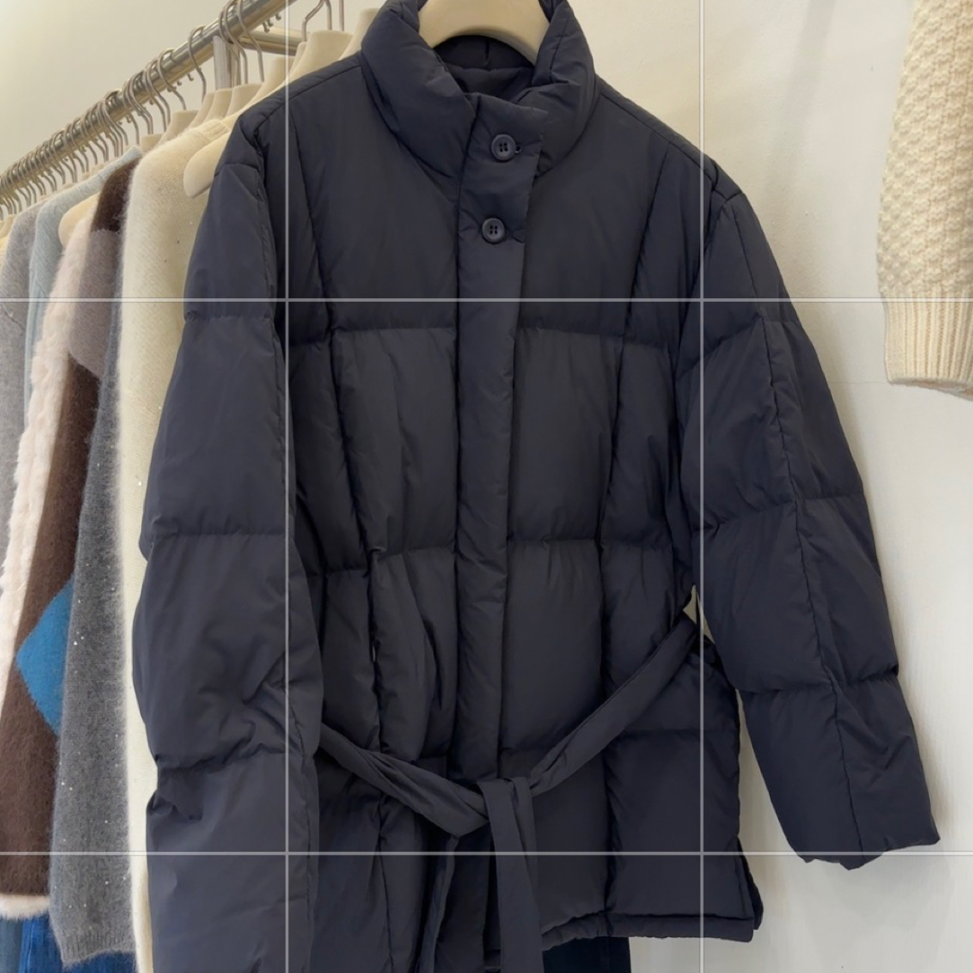 L.K粉丝专享～韩版气质收腰系带显瘦保暖羽绒服外套女2025新款时尚