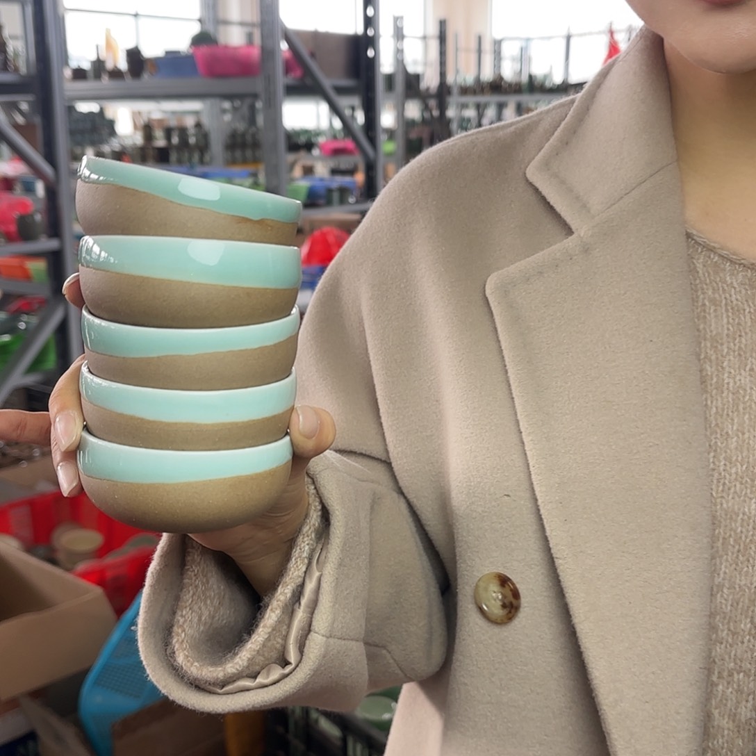 龙泉云间青瓷小米茶器