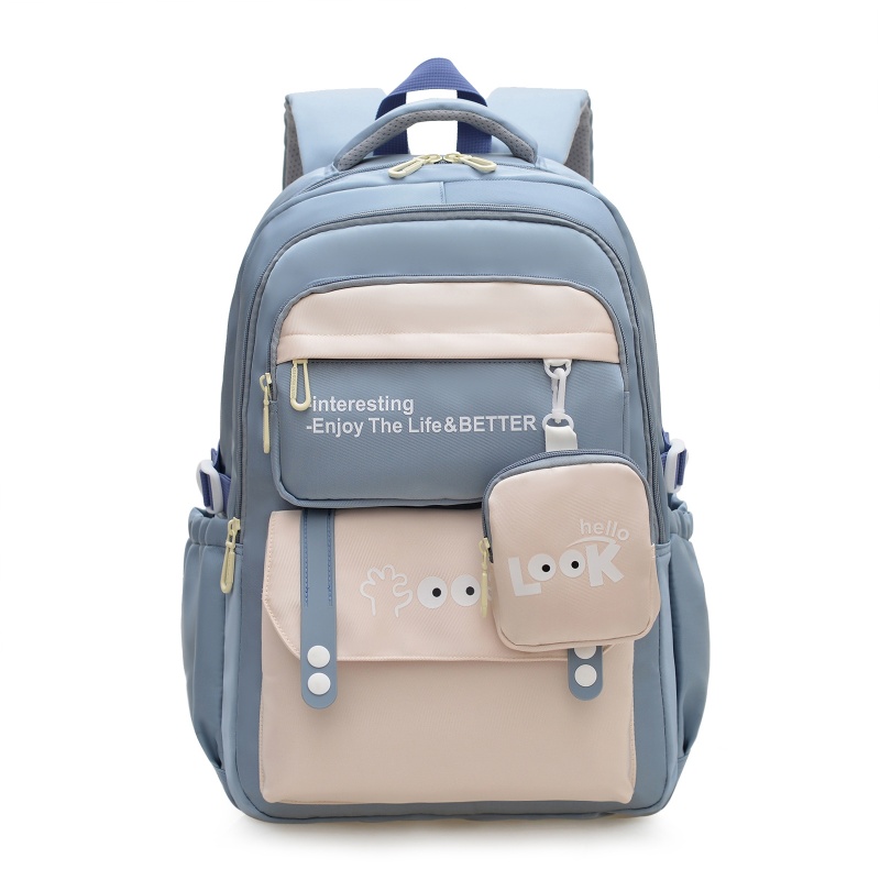 女生大容量减负书包初中生简约高颜值双肩包小学五六年级轻便背包