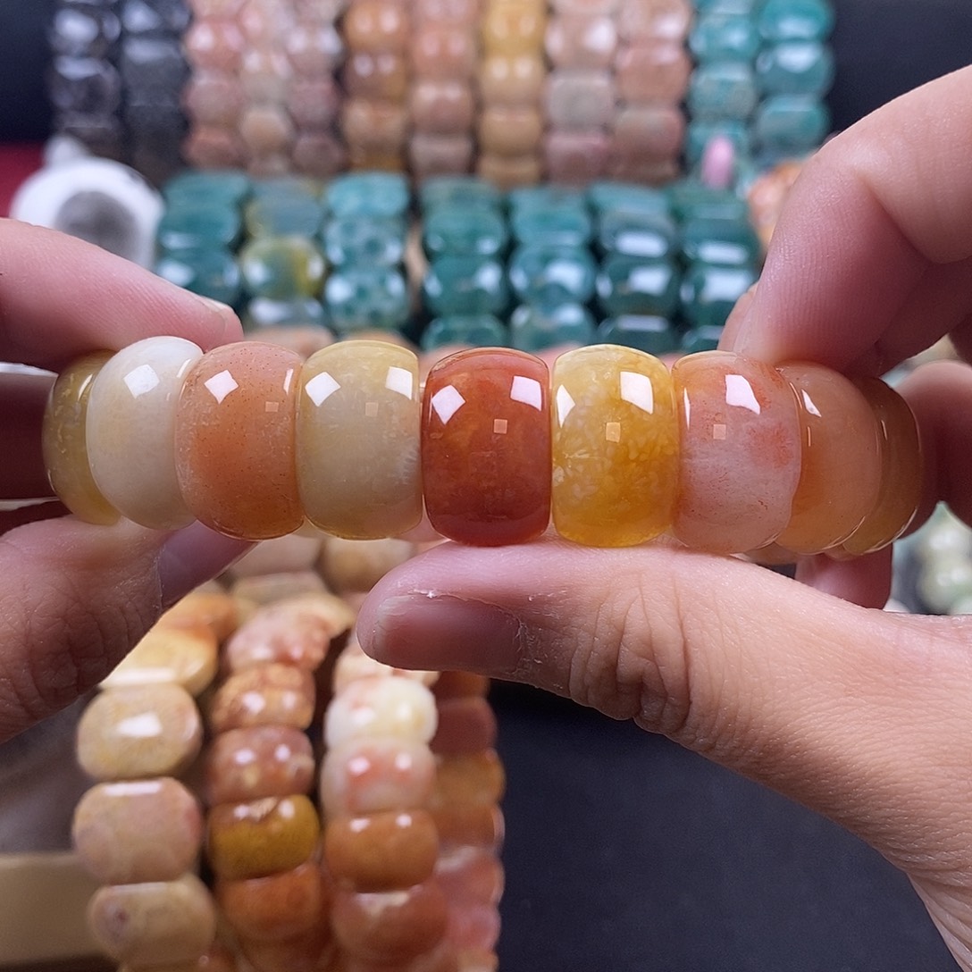 硅化珊瑚（珊瑚玉）未镶嵌手牌10