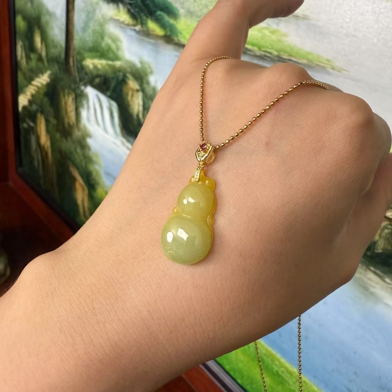 X9黄翡葫芦吊坠（赠链）