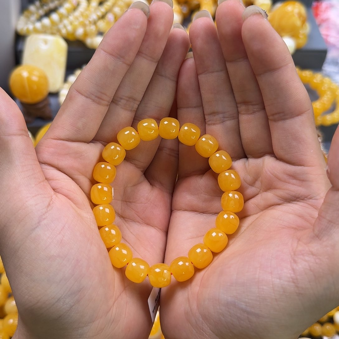 琥珀珠宝奇石未镶嵌同料11mm