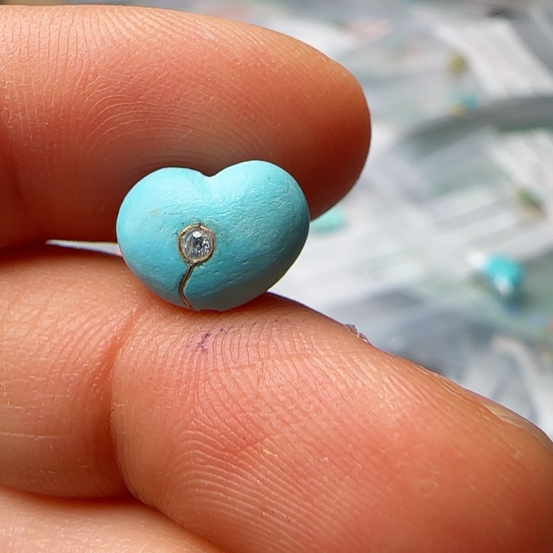 绿松石珠宝半成品未镶嵌