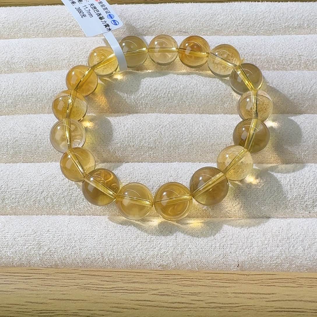 水晶手链未镶嵌小***?暴力黄11