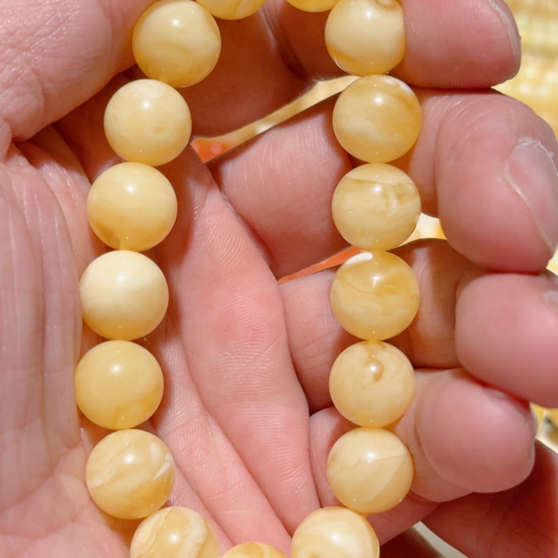 蜜蜡手链未镶嵌琥珀蜜蜡手串11mm大