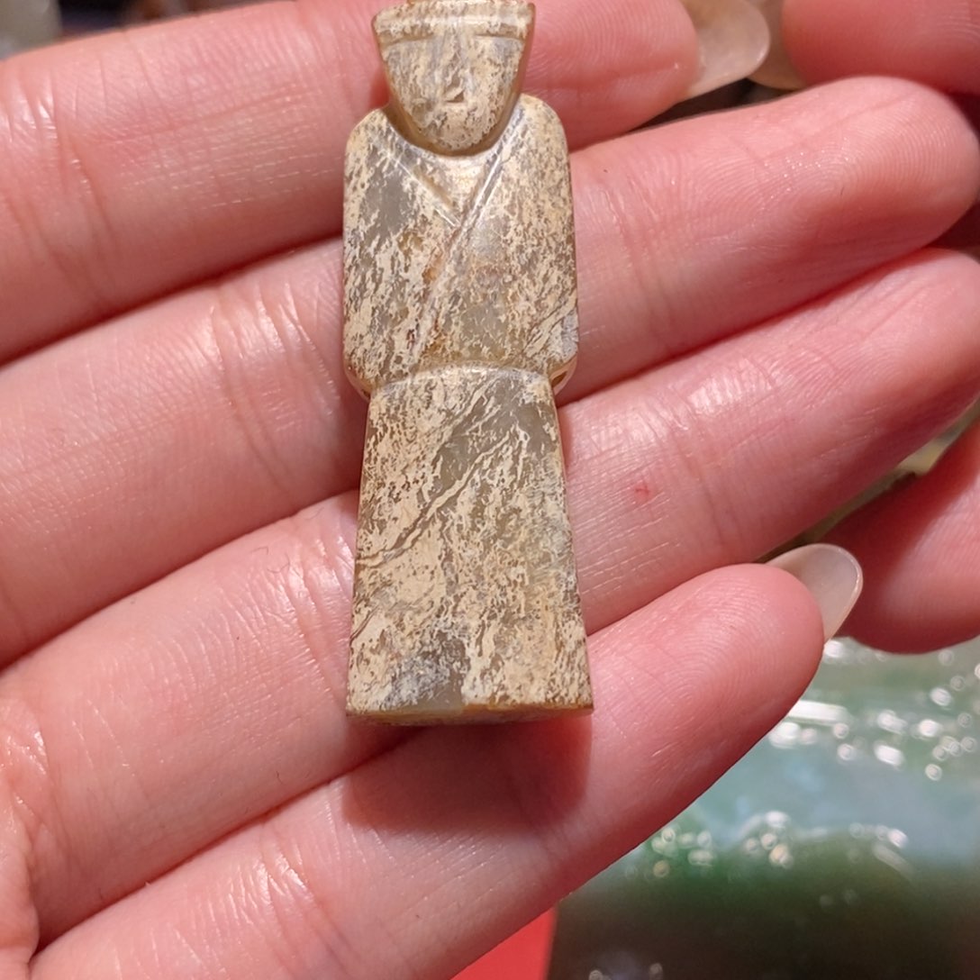 和田玉珠子未镶嵌拂***尘