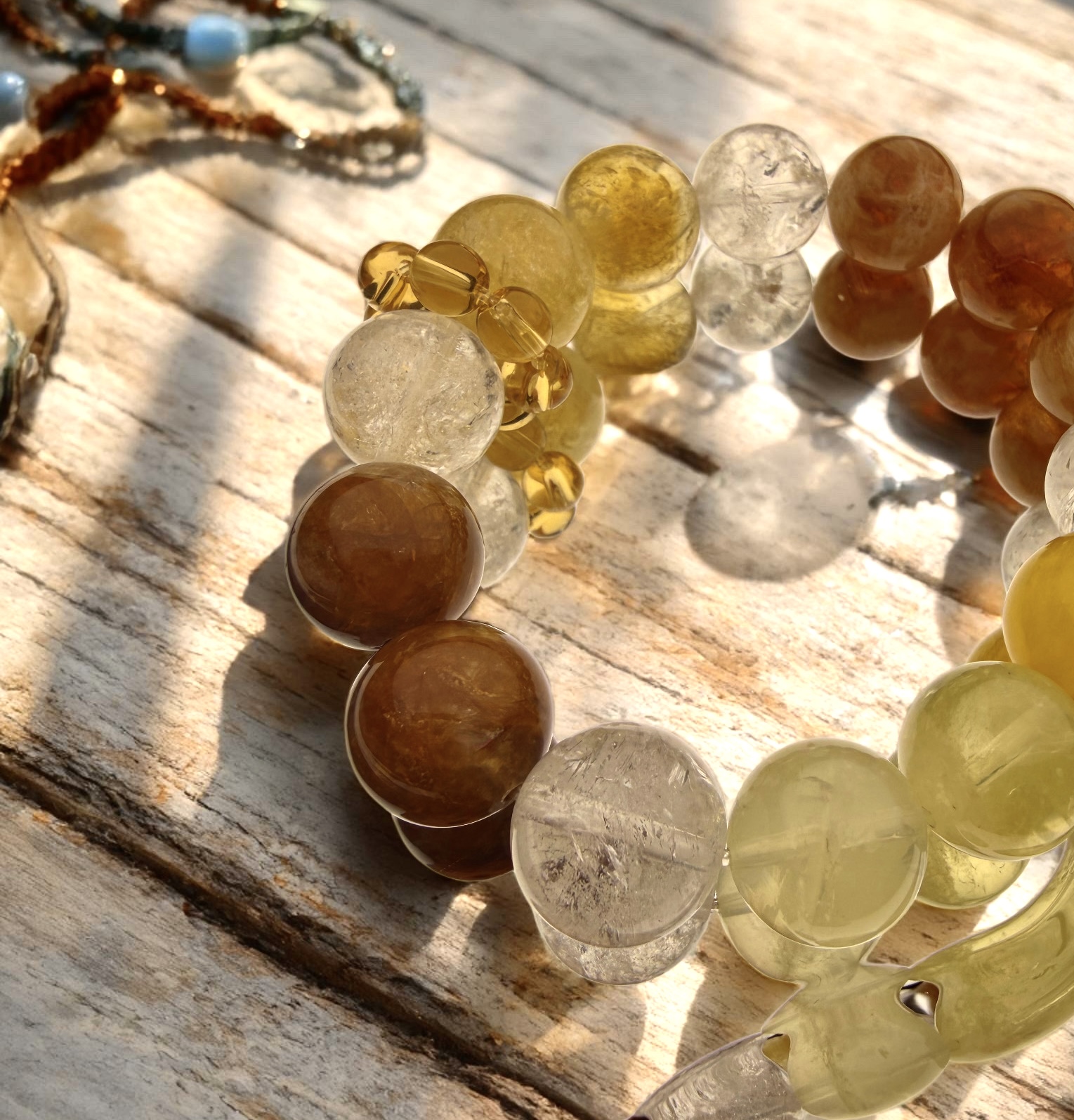 【超级来财】天然黄水晶大直径手串饰品招财原创设计收藏级水晶