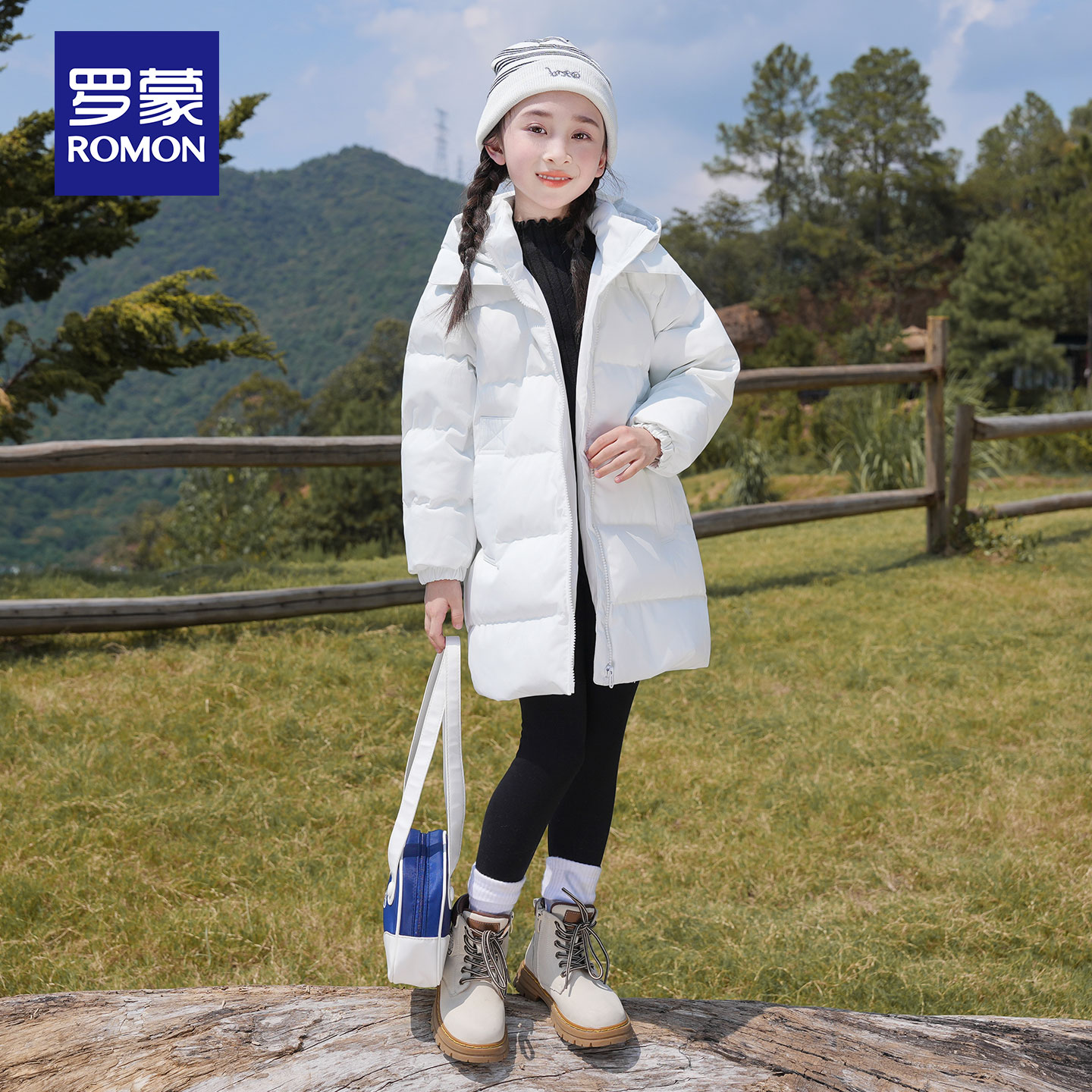 儿童羽绒服中长款男童女童宝宝外套防风保暖冬装中大童连帽童装