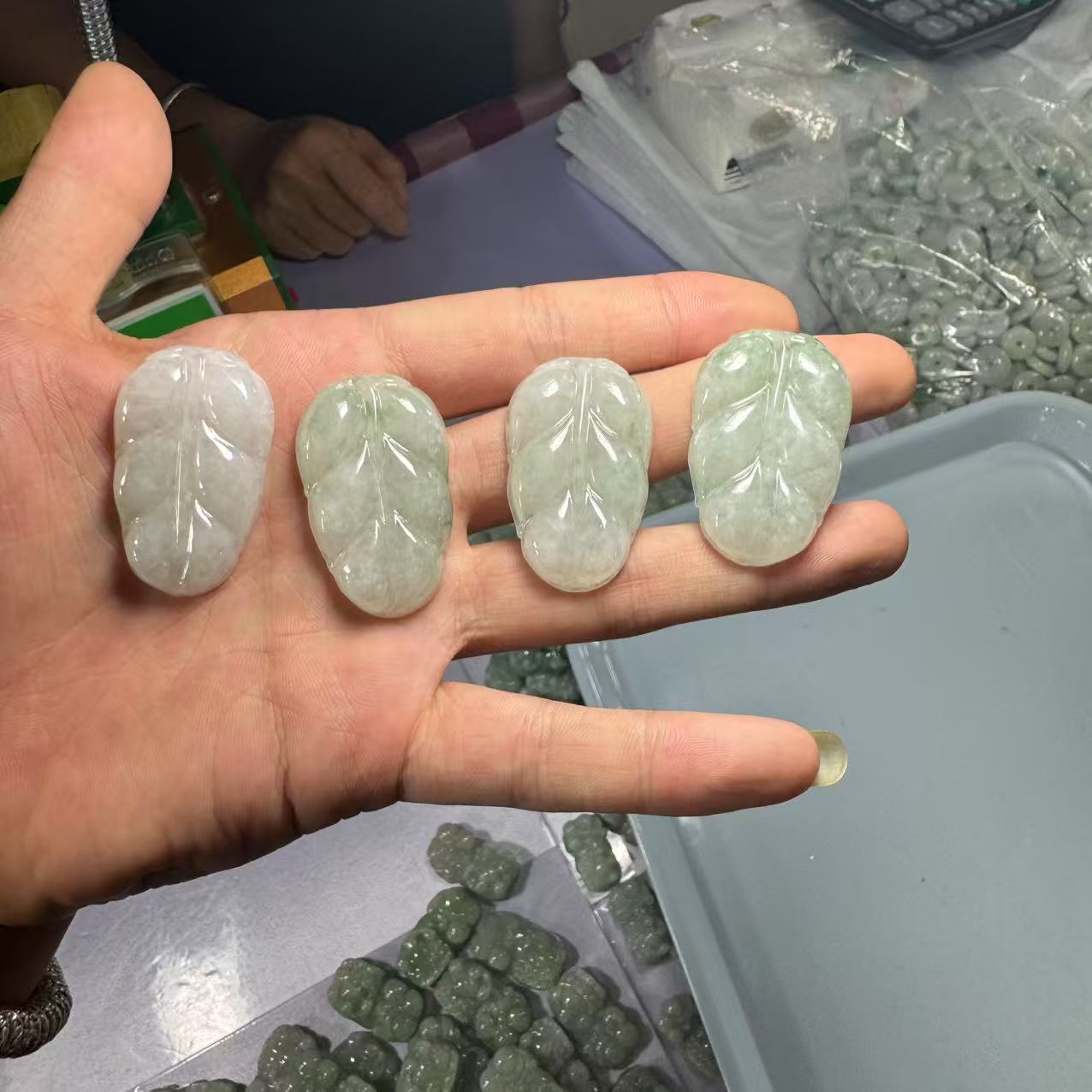 天然A货翡翠树叶吊坠-c290-多样性发一