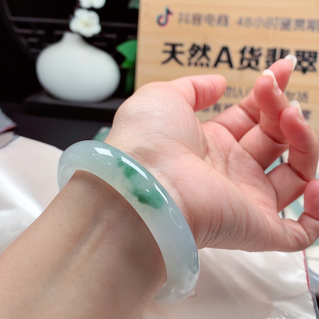 未镶嵌手镯翡翠104号，天然A货翡翠手镯