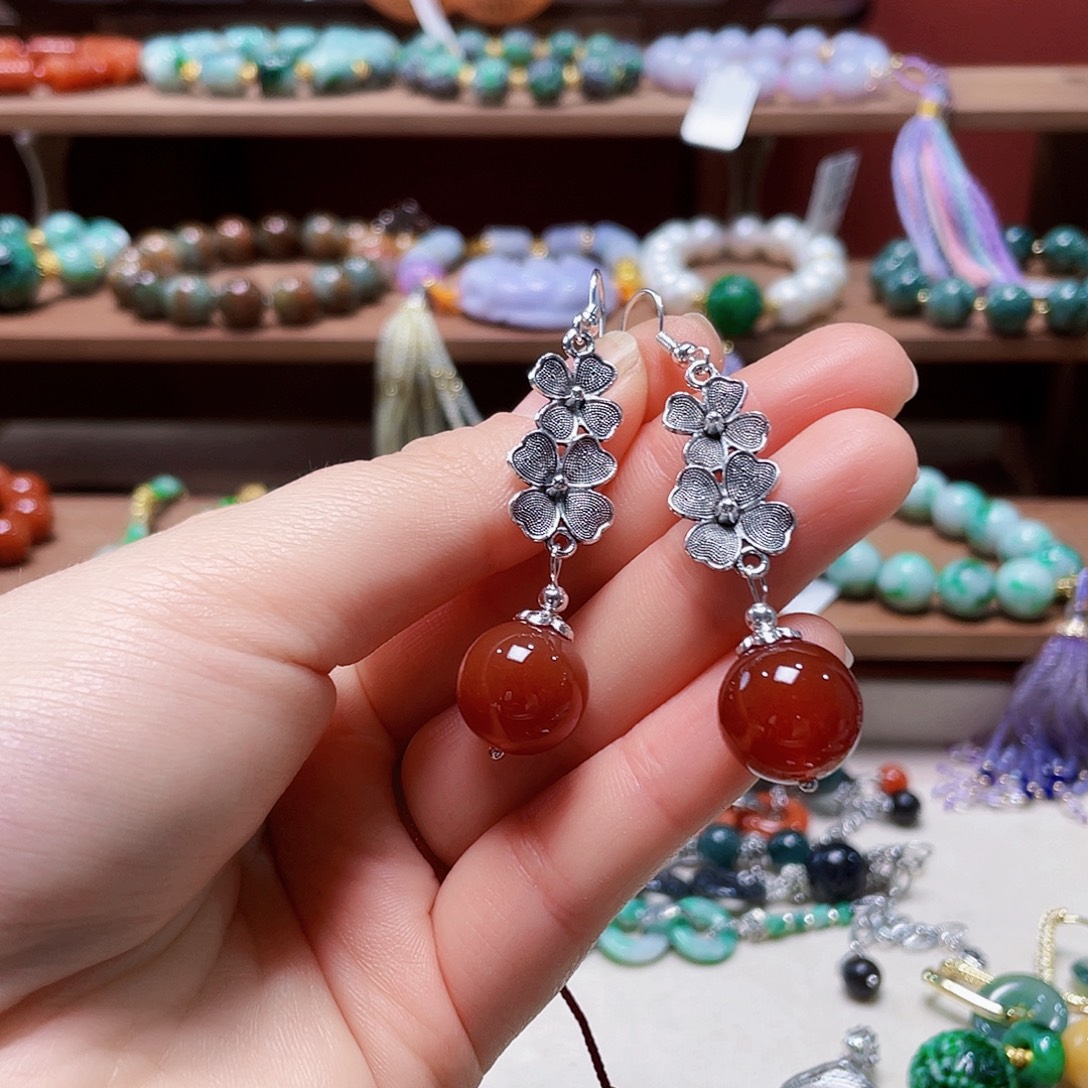 南红玛瑙合金手链饰品