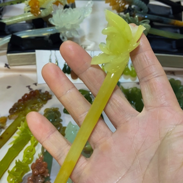 蛇纹石玉发簪未镶嵌