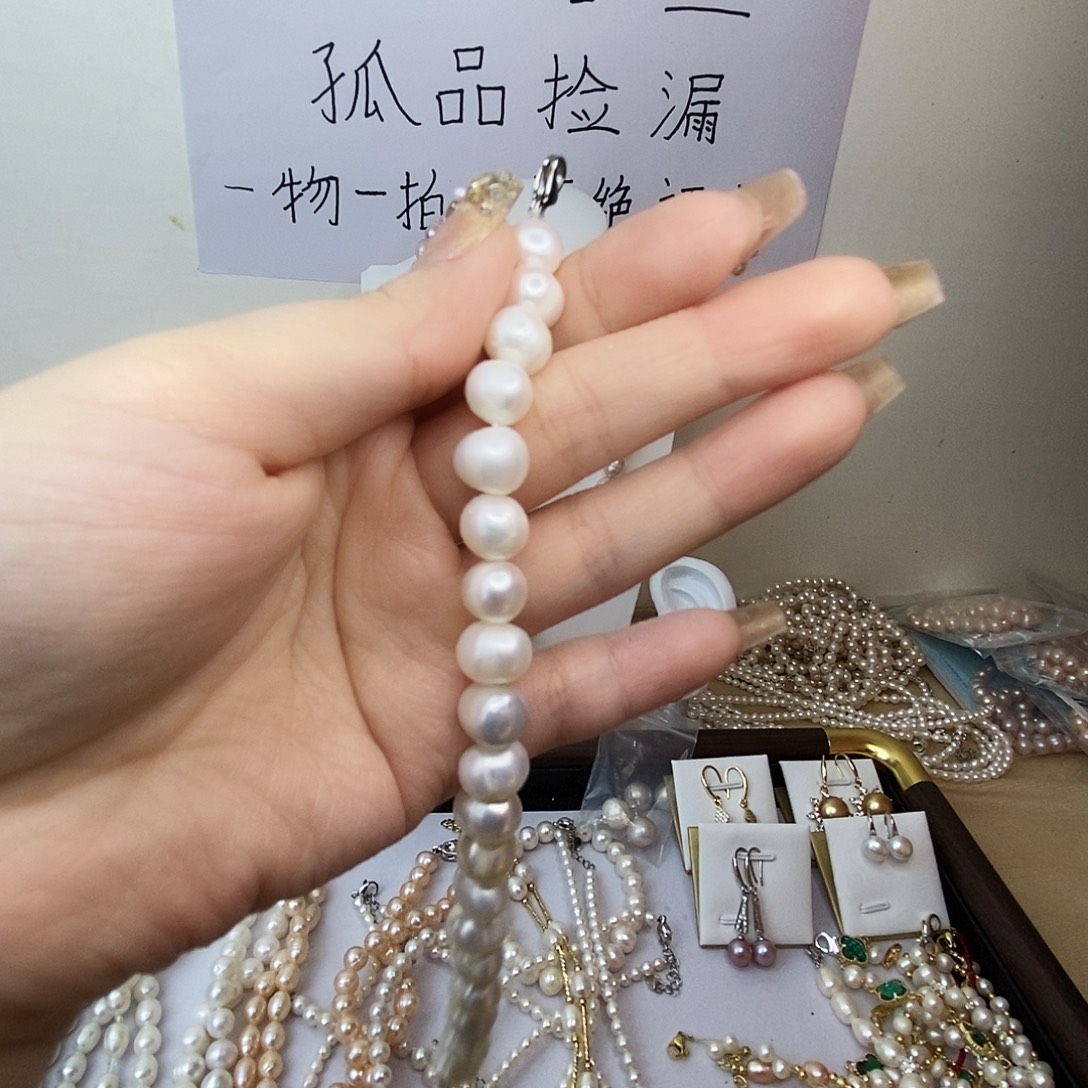 钛钢淡水珍珠手链