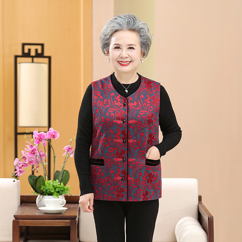 中老年女奶奶装妈妈装60岁70岁老太太上衣老人马甲