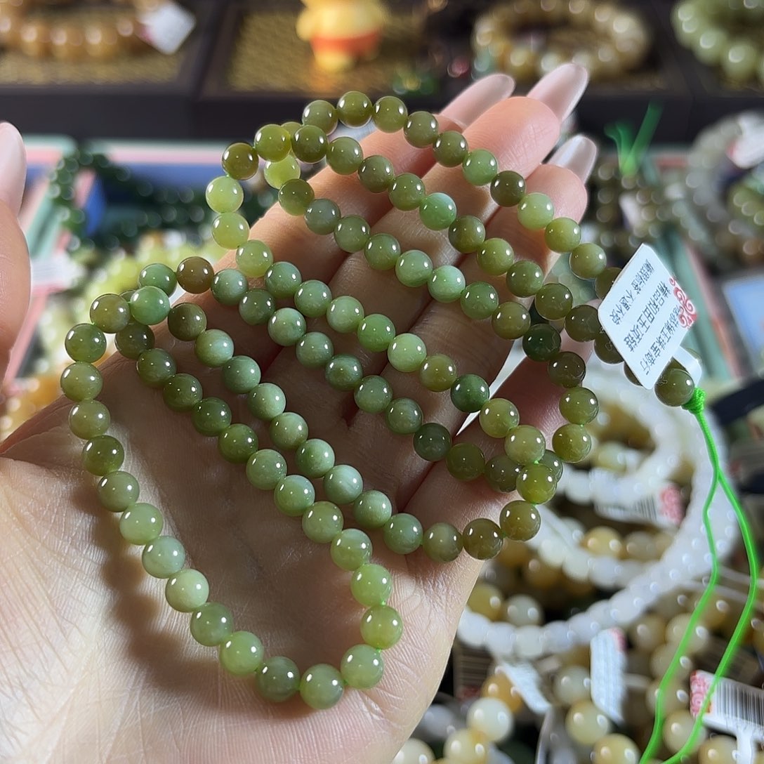 和田玉未镶嵌手链222