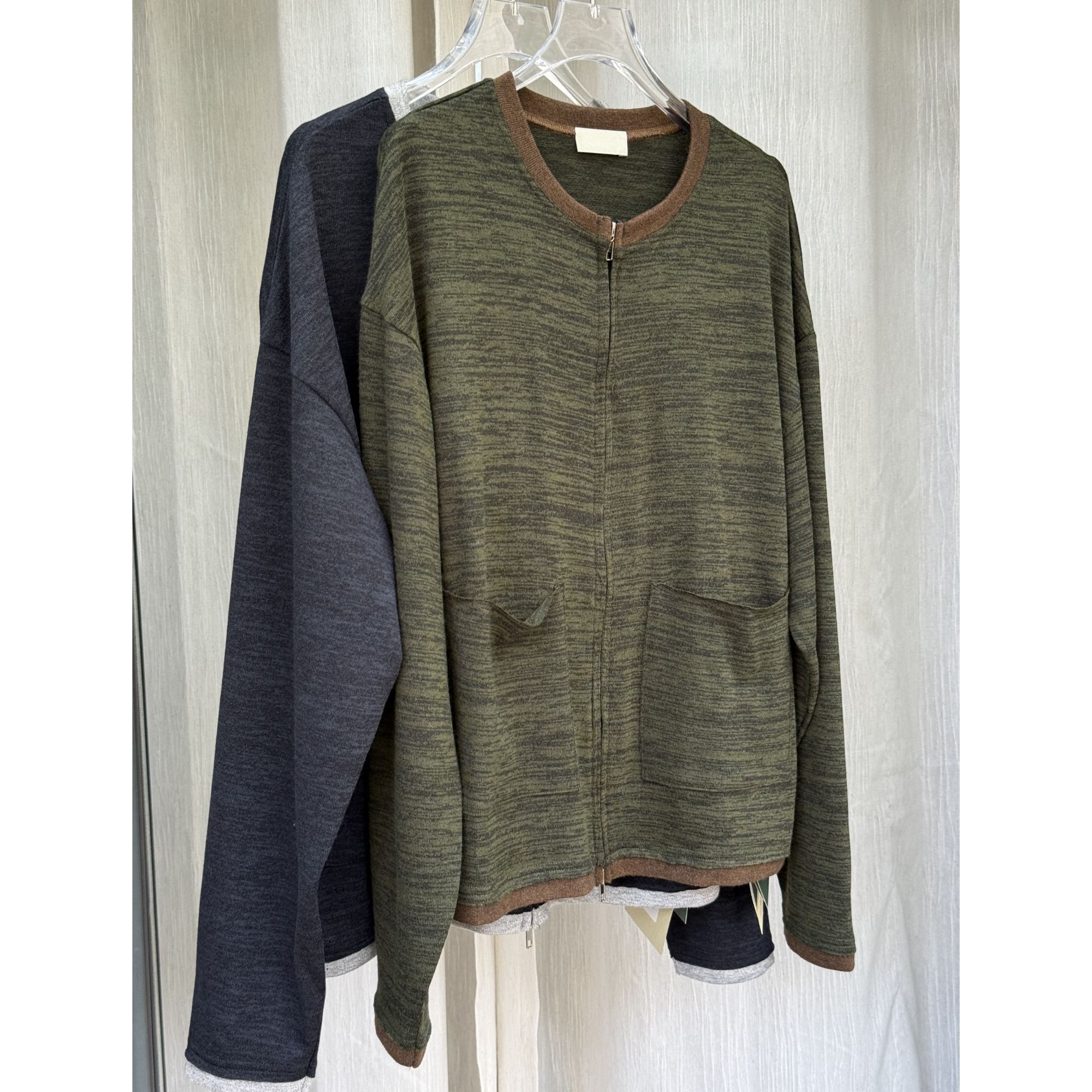 Uninhabitable Men‘s 老钱风内搭圆领针织长袖T恤开衫打底衫上衣