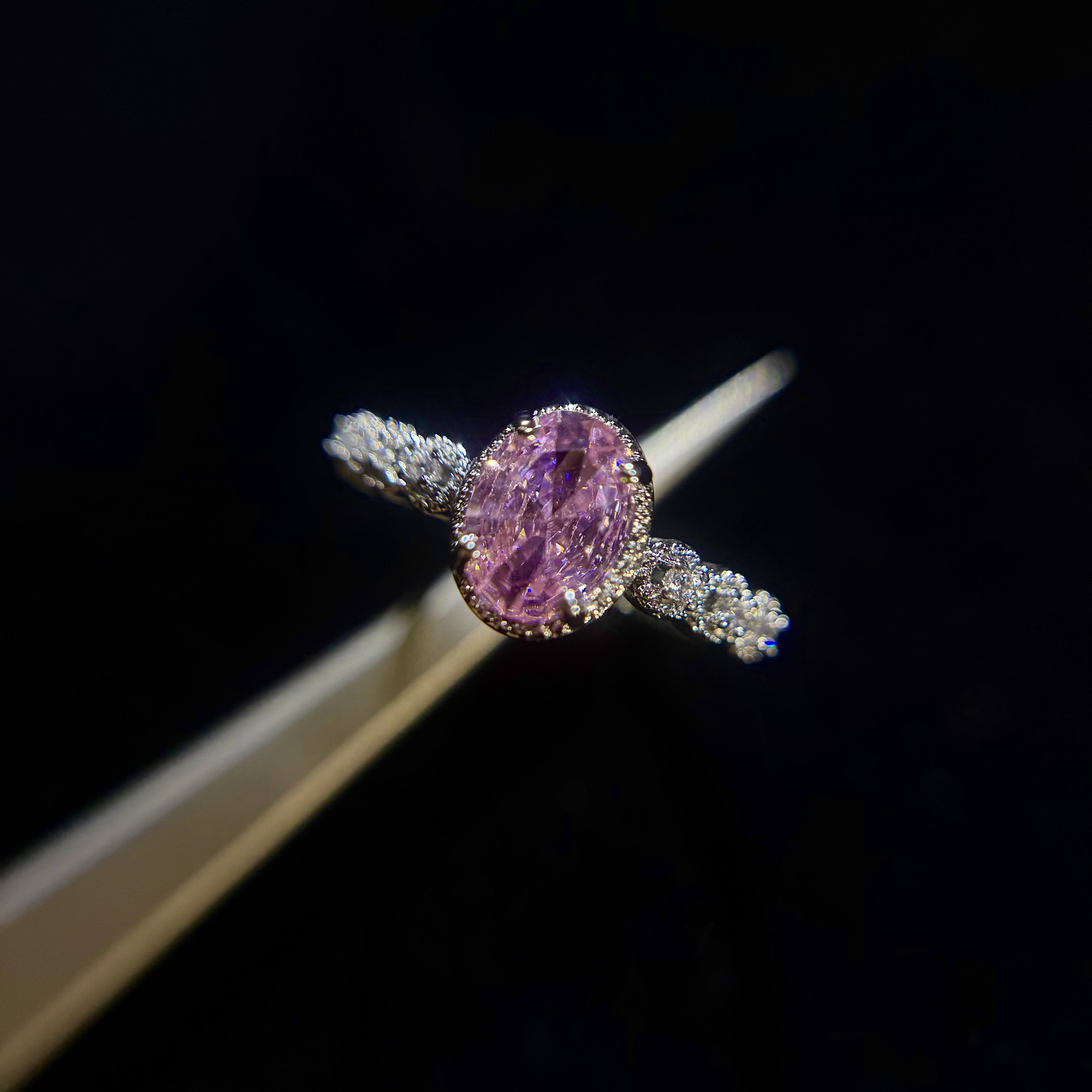 YSX・浅玫・粉晶星子・戒指