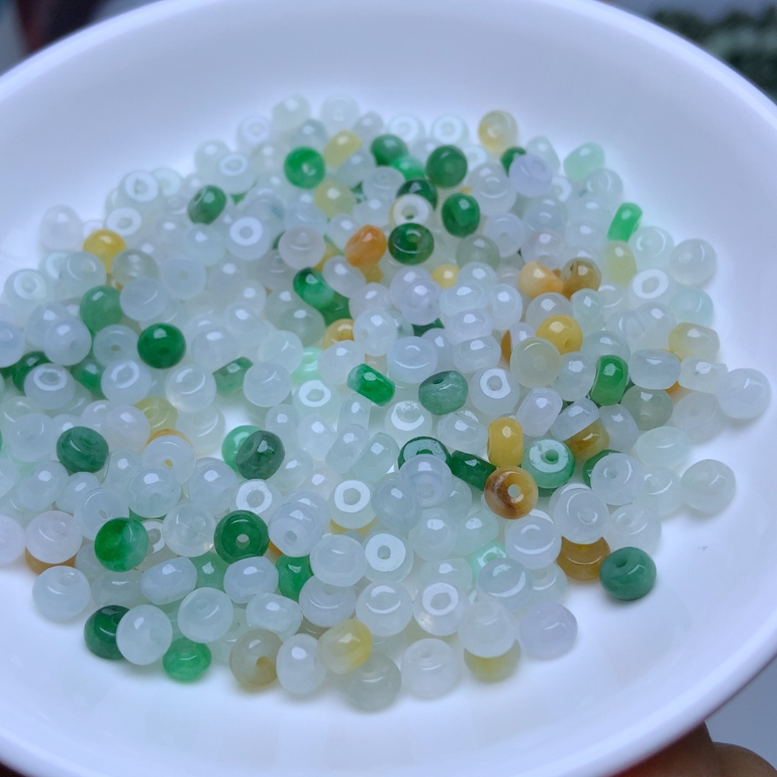 散珠翡翠卡3乘5三彩算盘20个