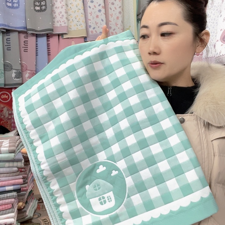 棉特价促销绿色小房子