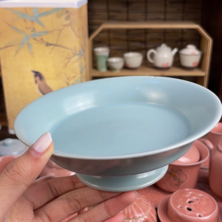 虾天青色贡盘天青色