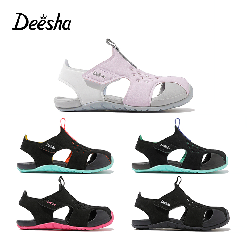 DEESHA/笛莎夏季户外运动溯溪包头凉鞋小飞机透气防滑魔术贴B001