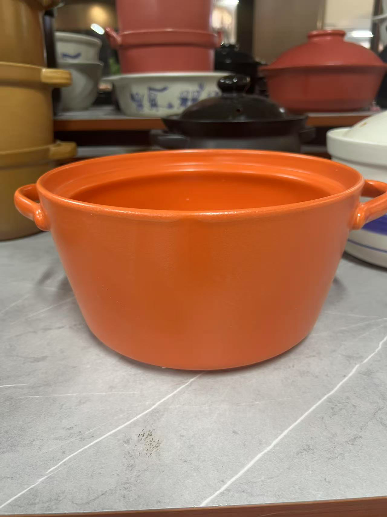 景德镇珍宝砂锅2614塔吉橙色