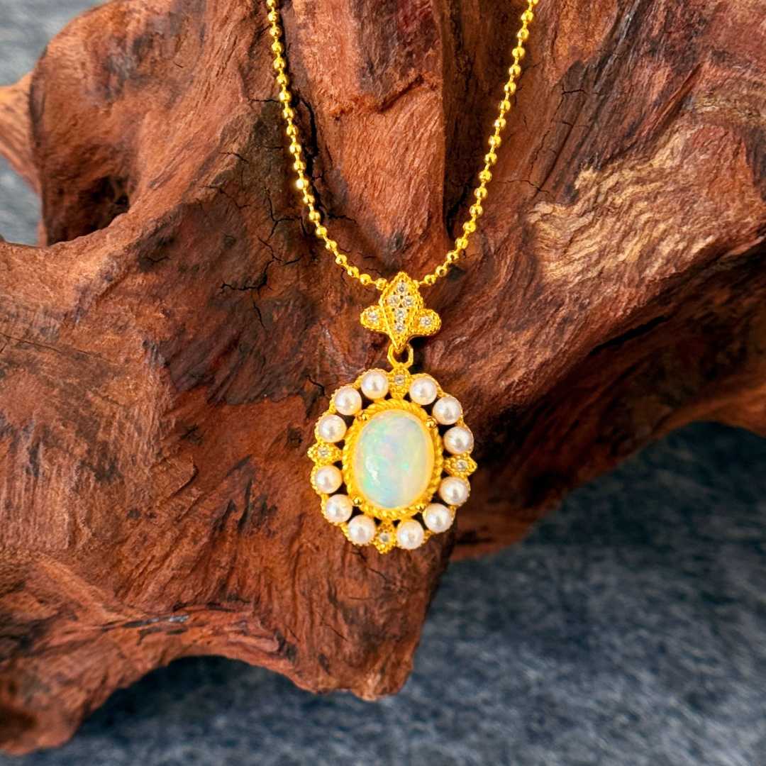 ZBOBE568-天然欧泊吊坠【尺寸10*8 新品尝鲜福利】