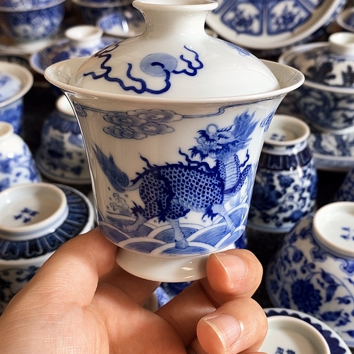 【龙序】麒麟马蹄盖碗