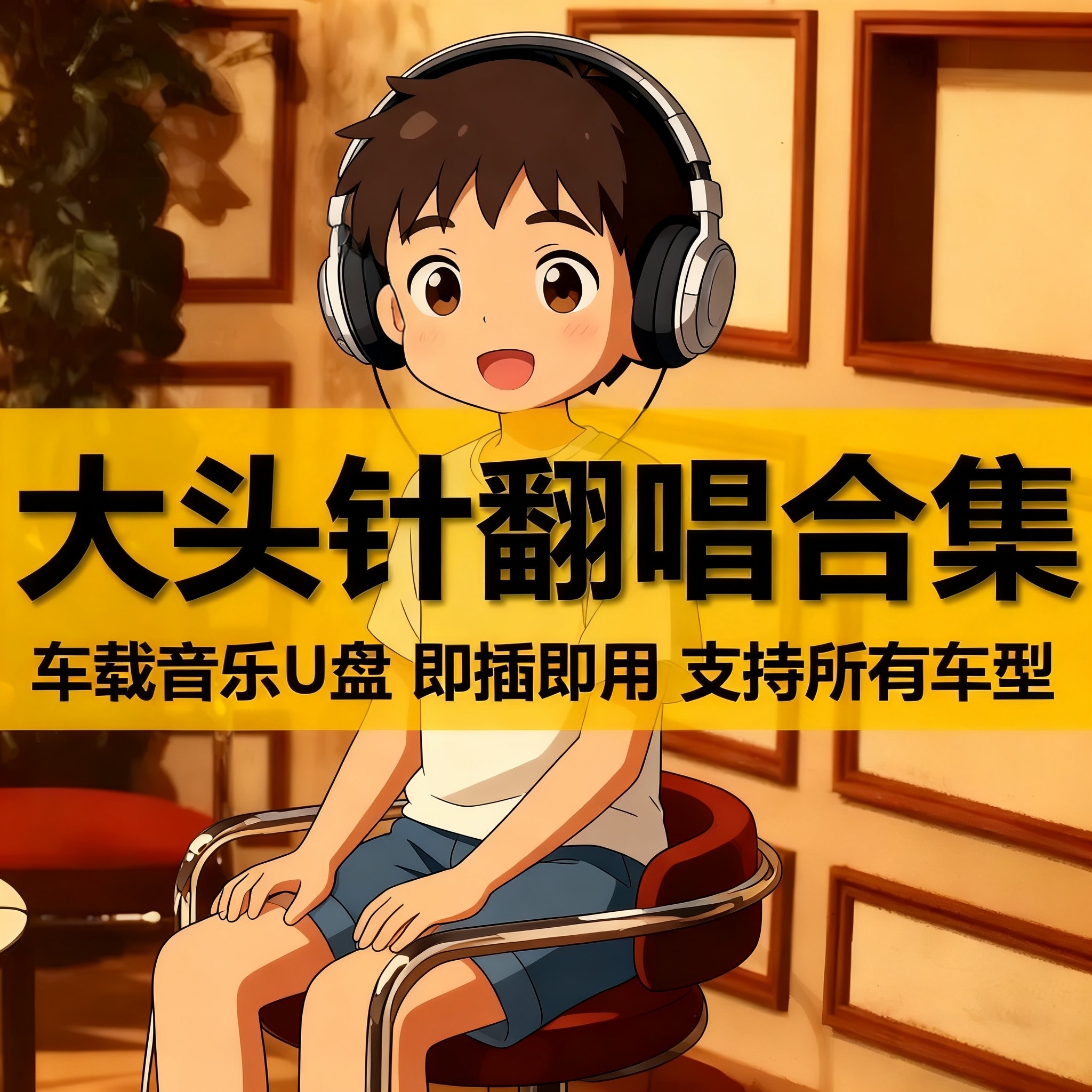 大头针AI翻唱全集车载U盘歌曲合集正品无损高品质车用音乐usb优盘