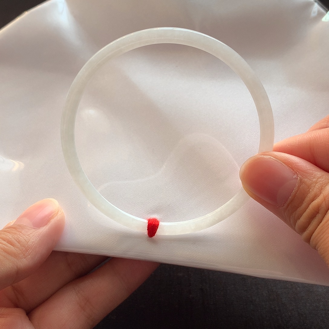 翡翠未镶嵌手镯57完美大小腰