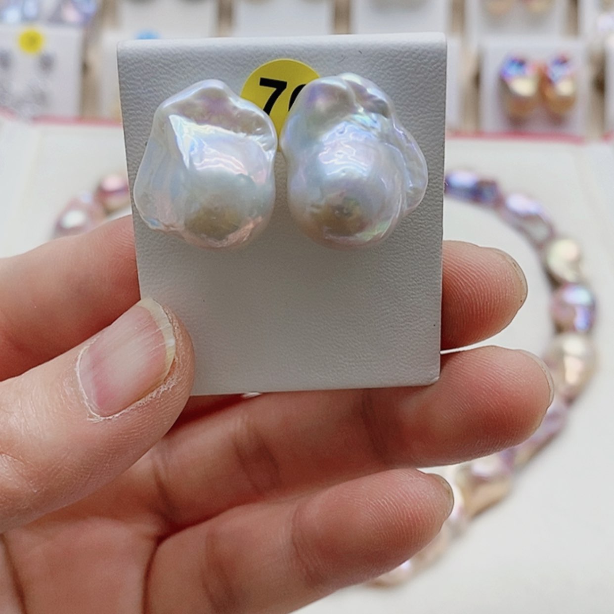 【闪购商品】淡水珍珠耳饰银S925镶嵌