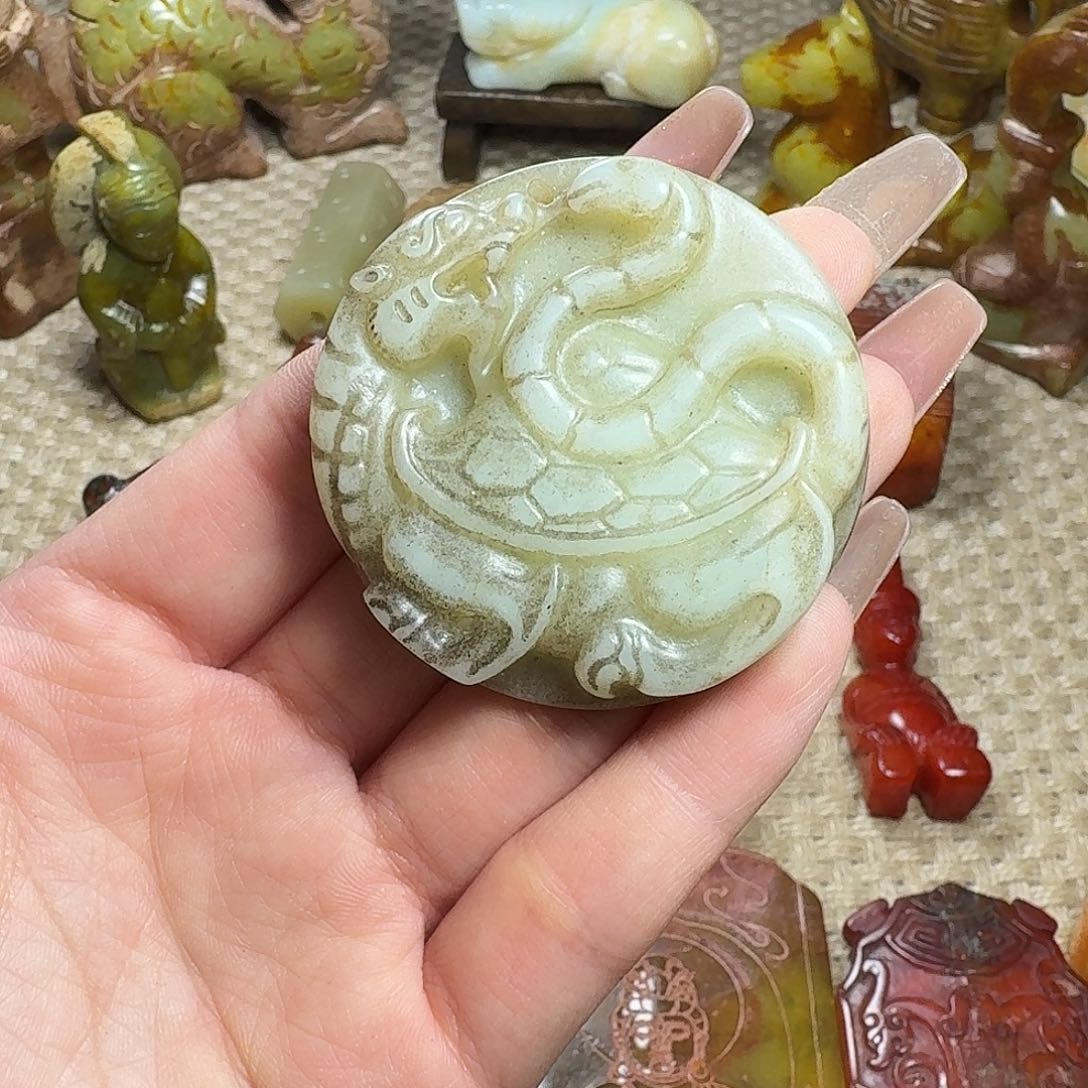 白玉菩提吊坠挂件