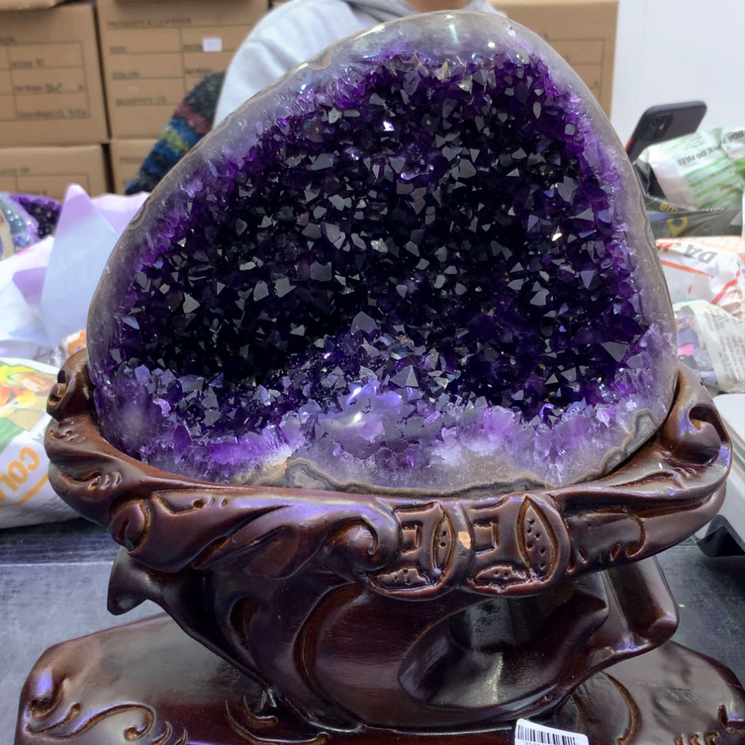 紫晶摆件未镶嵌石**转紫晶264