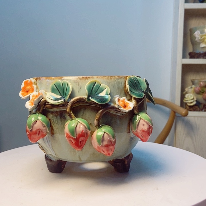 红陶多肉花盆88888888