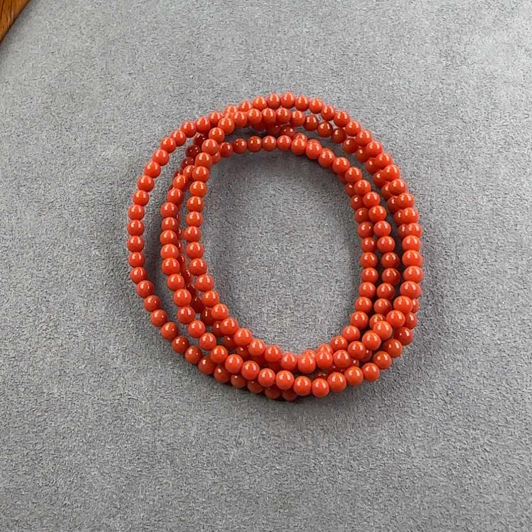 南红玛瑙未镶嵌3.8mm多圈余**心