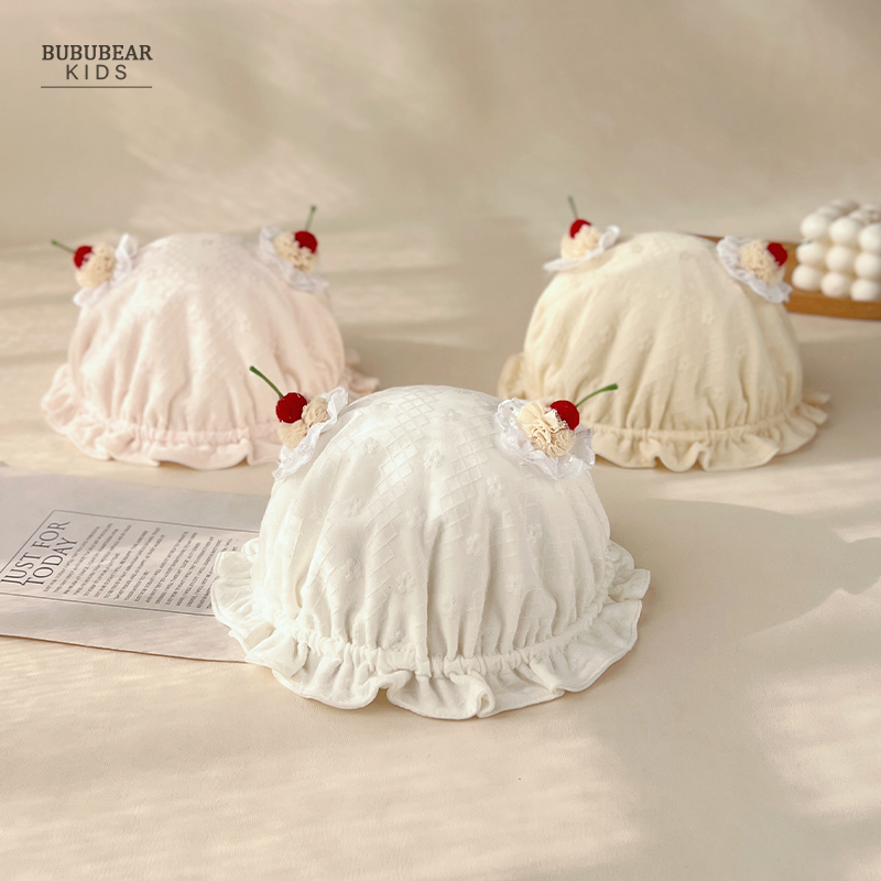 婴儿帽子春秋季薄款可爱遮阳渔夫帽男女宝宝夏季防晒帽新生儿盆帽