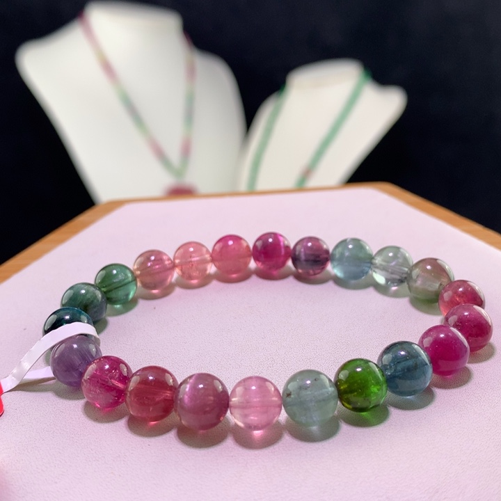 双色碧玺手链未镶嵌