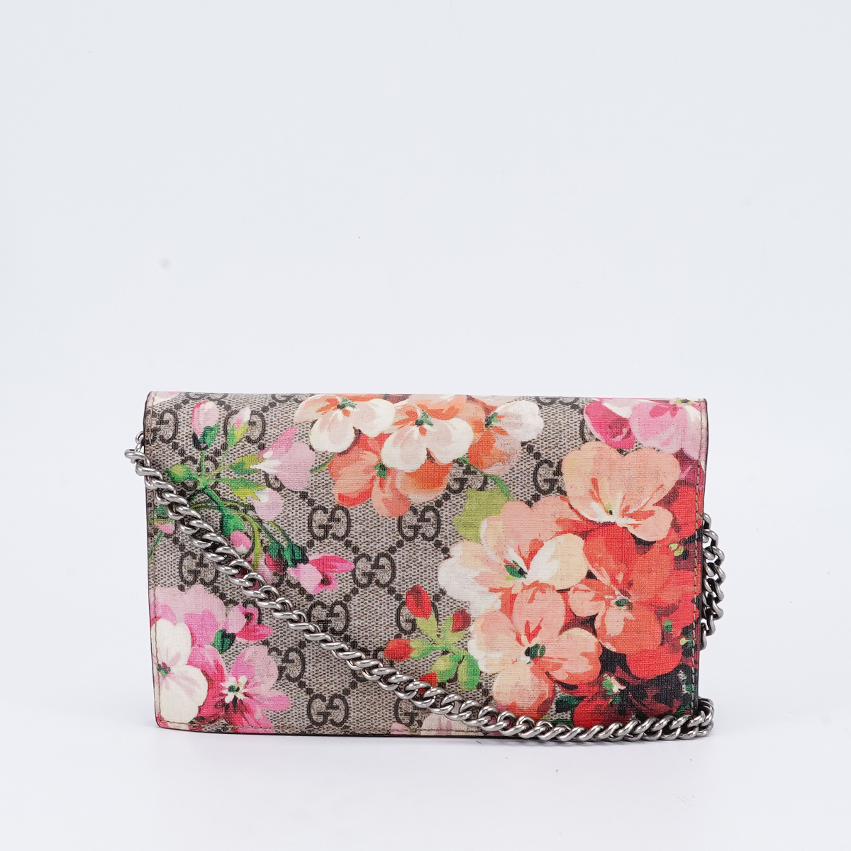 95新 GUCCI/古驰 【桔夕静文】链条包woc花卉款/BG22013182