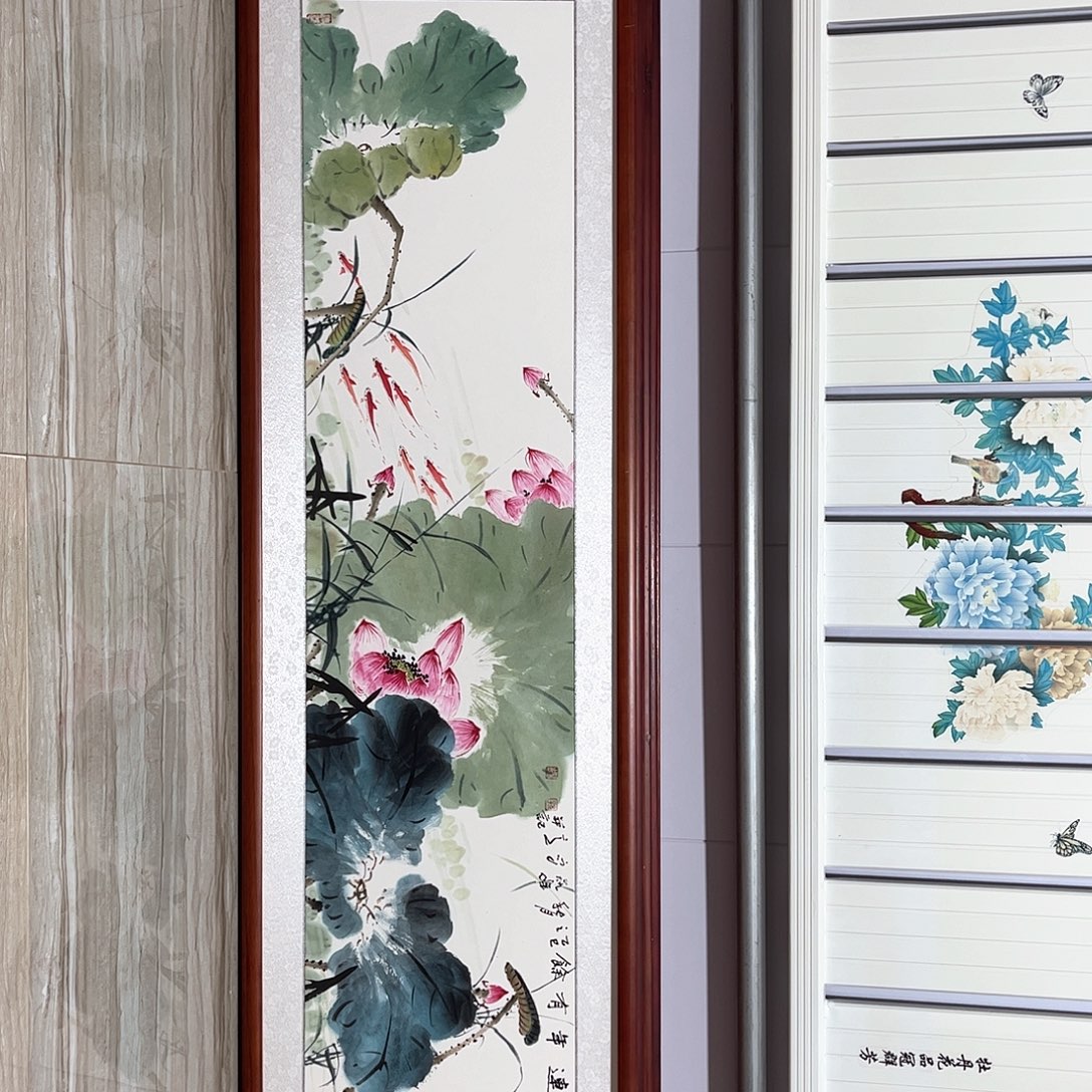 国画书画作品带框163×48